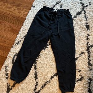 Abercrombie Black Ruffle Joggers